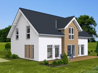 Fertighaus Family 172 von Zimmermann Haus Schlüsselfertig ab 309600€, Satteldach-Klassiker Außenansicht 4