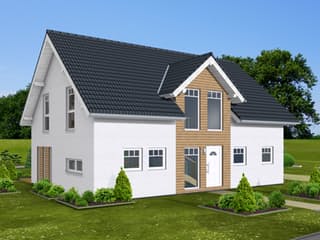 Fertighaus Family 172 von Zimmermann Haus Schlüsselfertig ab 309600€, Satteldach-Klassiker Außenansicht 5