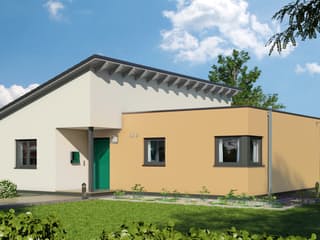Fertighaus Fame 90 B von SCHWABENHAUS Schlüsselfertig ab 258620€, Pultdachhaus Außenansicht 2