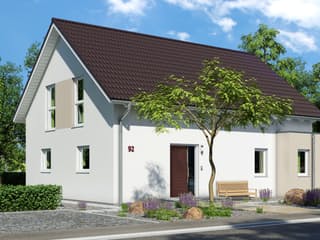 Fertighaus Fame 92 von SCHWABENHAUS Schlüsselfertig ab 342505€, Satteldach-Klassiker Außenansicht 2