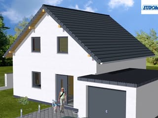 Massivhaus Family 110 SD von EUROMAC 2 S.A.S. Bausatzhaus ab 32119€, Satteldach-Klassiker Außenansicht 2