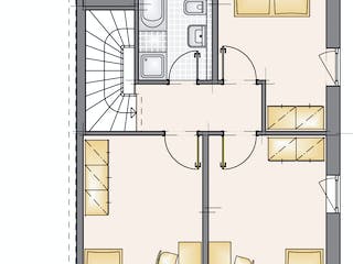 Massivhaus Family 110 von F.C. Nüdling Fertigteiltechnik Schlüsselfertig ab 209000€, Satteldach-Klassiker Grundriss 2