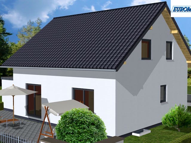 Massivhaus Family 125 SD von EUROMAC 2 S.A.S. Bausatzhaus ab 39788€, Satteldach-Klassiker Außenansicht 4