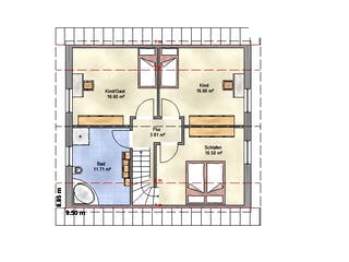 Massivhaus Family 125 SD von EUROMAC 2 S.A.S. Bausatzhaus ab 39788€, Satteldach-Klassiker Grundriss 1
