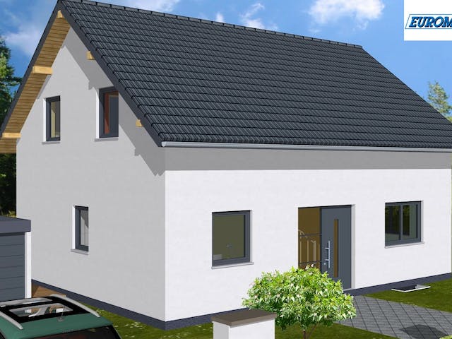 Massivhaus Family 135 WG von EUROMAC 2 S.A.S. Bausatzhaus ab 35454€, Satteldach-Klassiker Außenansicht 1