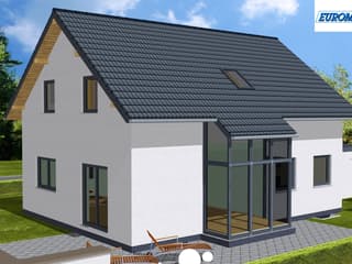 Massivhaus Family 135 WG von EUROMAC 2 S.A.S. Bausatzhaus ab 35454€, Satteldach-Klassiker Außenansicht 3