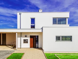 Fertighaus Family 149 von Die HausManufaktur Schlüsselfertig ab 247200€, Cubushaus Außenansicht 1