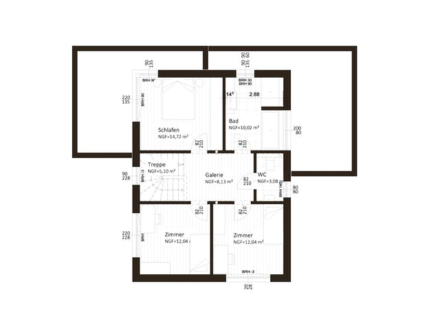 Fertighaus Family 149 von Die HausManufaktur Schlüsselfertig ab 247200€, Cubushaus Grundriss 1