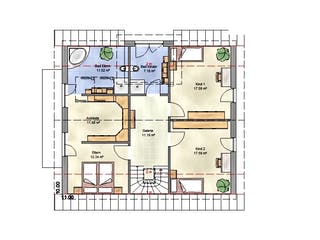 Massivhaus Family 160 SG von EUROMAC 2 S.A.S. Bausatzhaus ab 42704€, Satteldach-Klassiker Grundriss 1