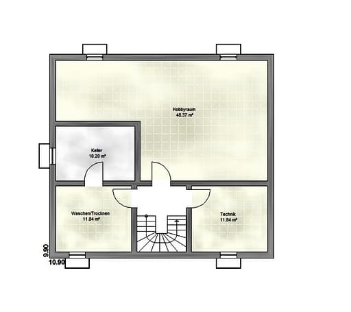 Massivhaus Family 160 SG von EUROMAC 2 Bausatzhaus ab 42704€, Satteldach-Klassiker Grundriss 3