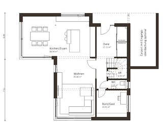 Fertighaus Family 185 von Die HausManufaktur Schlüsselfertig ab 273000€, Cubushaus Grundriss 1