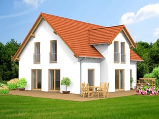 Massivhaus Family Charme 143 von F.C. Nüdling Fertigteiltechnik Schlüsselfertig ab 264550€, Außenansicht 1