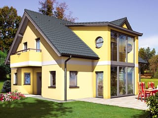 Fertighaus Family IV von Vario-Haus - Österreich Schlüsselfertig ab 300644€, Satteldach-Klassiker Außenansicht 2