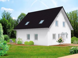 Massivhaus Family Kompakt 118 von F.C. Nüdling Fertigteiltechnik Schlüsselfertig ab 232050€, Außenansicht 1