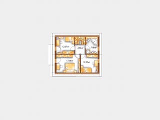 Massivhaus Family Kompakt von Wagener Systemhausbau Schlüsselfertig ab 164000€, Satteldach-Klassiker Grundriss 1