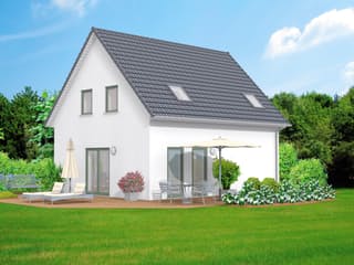 Massivhaus Family Start 90 von F.C. Nüdling Fertigteiltechnik Schlüsselfertig ab 181350€, Satteldach-Klassiker Außenansicht 3