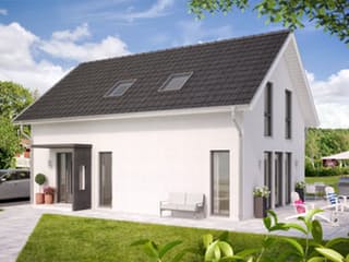 Fertighaus Family 117 von Zimmermann Haus Schlüsselfertig ab 221130€, Satteldach-Klassiker Außenansicht 1
