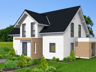 Fertighaus Family 160 von Zimmermann Haus Schlüsselfertig ab 286580€, Satteldach-Klassiker Außenansicht 5