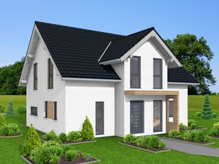 Fertighaus Family 160 von Zimmermann Haus Schlüsselfertig ab 286580€, Satteldach-Klassiker Außenansicht 2