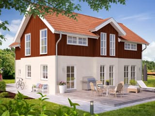Fertighaus Family 177 von Zimmermann Haus Schlüsselfertig ab 326560€, Satteldach-Klassiker Außenansicht 1