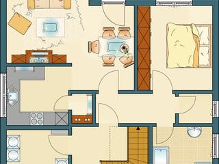 Fertighaus FAMILY 180 W von FingerHaus, Stadtvilla Grundriss 1