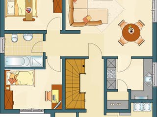 Fertighaus FAMILY 280 W von FingerHaus, Stadtvilla Grundriss 1