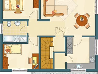 Fertighaus FAMILY 280 W von FingerHaus, Stadtvilla Grundriss 2