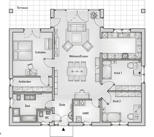 Family 40.25 Bungalow Floorplan 1