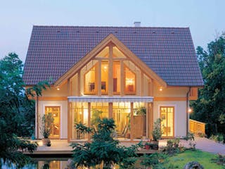 Fertighaus Family V von Vario-Haus - Österreich Schlüsselfertig ab 271872€, Satteldach-Klassiker Außenansicht 1