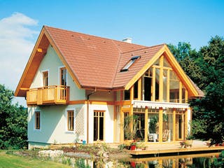 Fertighaus Family V von Vario-Haus - Österreich Schlüsselfertig ab 271872€, Satteldach-Klassiker Außenansicht 2