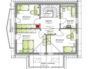 Fertighaus Family V von Vario-Haus - Österreich Schlüsselfertig ab 271872€, Satteldach-Klassiker Grundriss 2