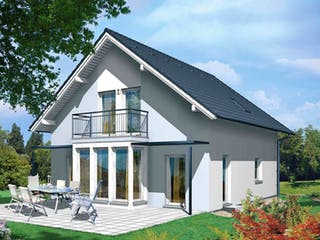 Fertighaus Family VIII von Vario-Haus - Österreich Schlüsselfertig ab 241986€, Satteldach-Klassiker Außenansicht 1