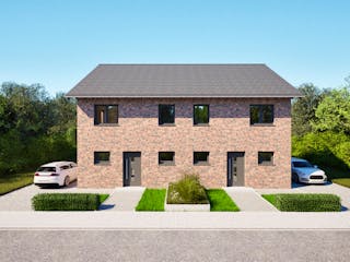 Massivhaus Entwurf FI 110 von FAVORIT Massivhaus, Satteldach-Klassiker Außenansicht 4