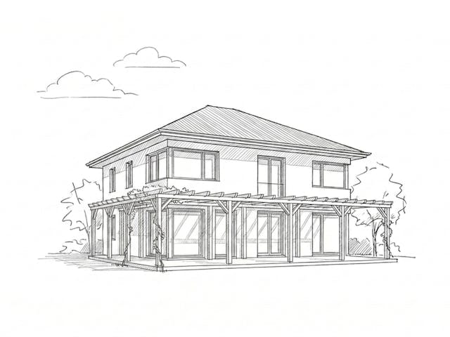Massivhaus Stadtvilla 150/155 von Ever Energy Home, Stadtvilla Außenansicht 1