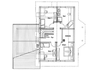 Fertighaus Feldberg von TIROLIA Ausbauhaus ab 169000€, Satteldach-Klassiker Grundriss 1