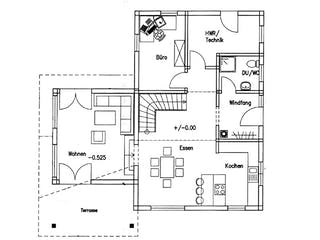 Fertighaus Feldberg von TIROLIA Ausbauhaus ab 169000€, Satteldach-Klassiker Grundriss 2