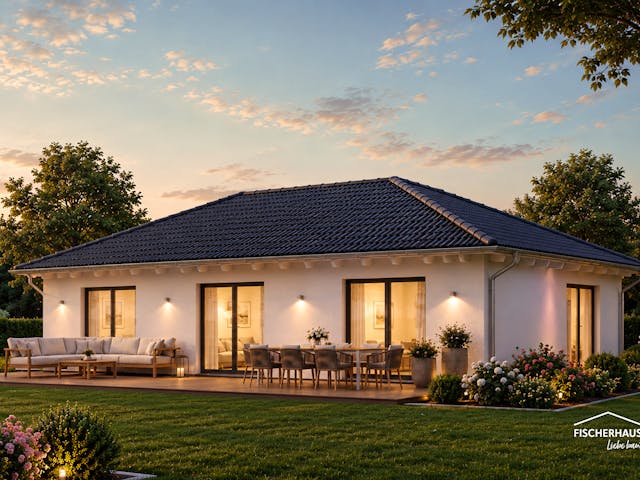Fertighaus Bungalow Z 118 von FischerHaus, Bungalow Außenansicht 1