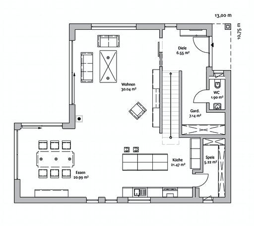 Fischerhaus - Bauhaus 190 Floorplan 1