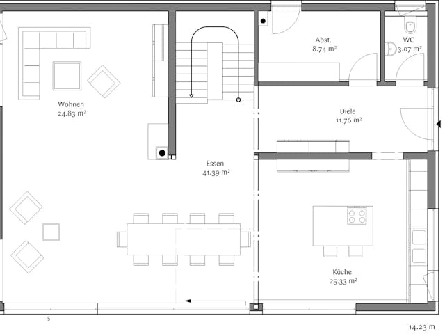 Fertighaus Bauhaus 221 von FischerHaus Schlüsselfertig ab 578156€, Cubushaus Grundriss 1 Fertighaus Bauhaus 221 von FischerHaus Schlüsselfertig ab 578156€, Cubushaus Grundriss 1