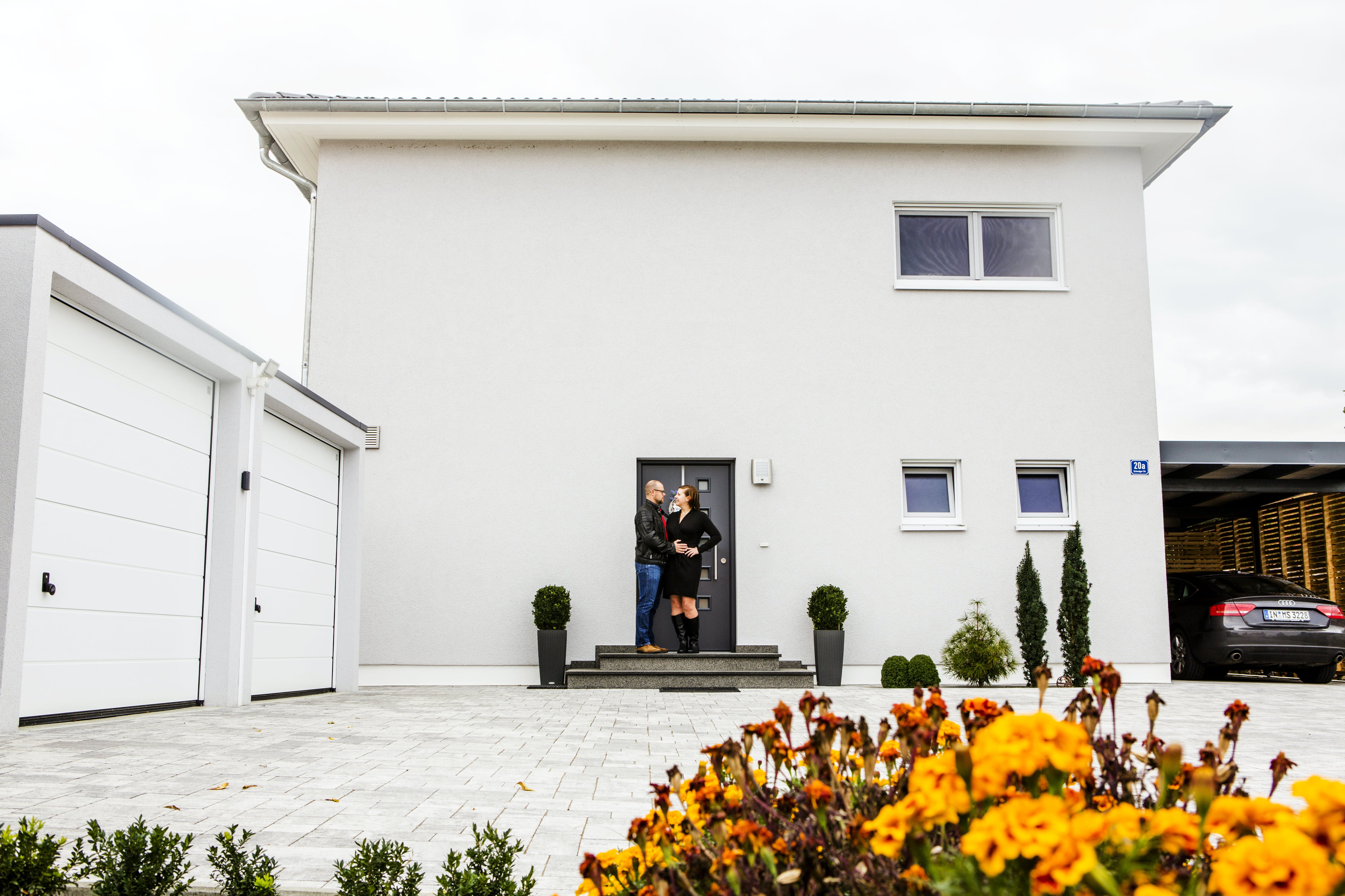 Fertighaus Stadtvilla 148 von FischerHaus Schlüsselfertig ab 343362€, Stadtvilla Außenansicht 1