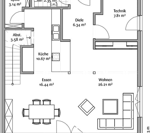 Fertighaus Stadtvilla 148 von FischerHaus Schlüsselfertig ab 343362€, Stadtvilla Grundriss 1