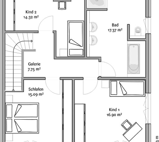 Fertighaus Stadtvilla 148 von FischerHaus Schlüsselfertig ab 343362€, Stadtvilla Grundriss 2