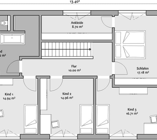 Fertighaus Stadtvilla 212 von FischerHaus Schlüsselfertig ab 418693€, Stadtvilla Grundriss 2