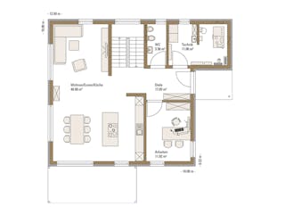 Fertighaus MH Mannheim - UrbanLife von Fertighaus WEISS Schlüsselfertig ab 495611€, Stadtvilla Grundriss 1