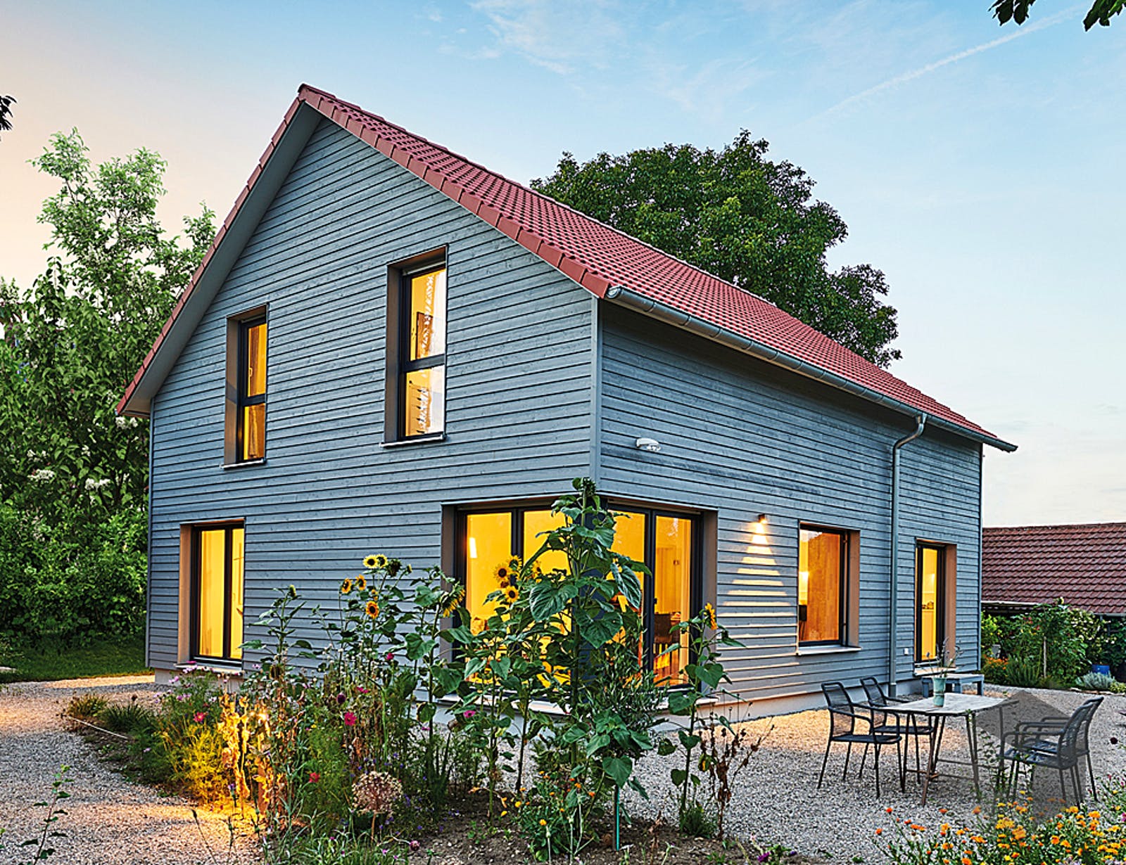 Einfamilienhaus Haus Garten von Fertighaus WEISS