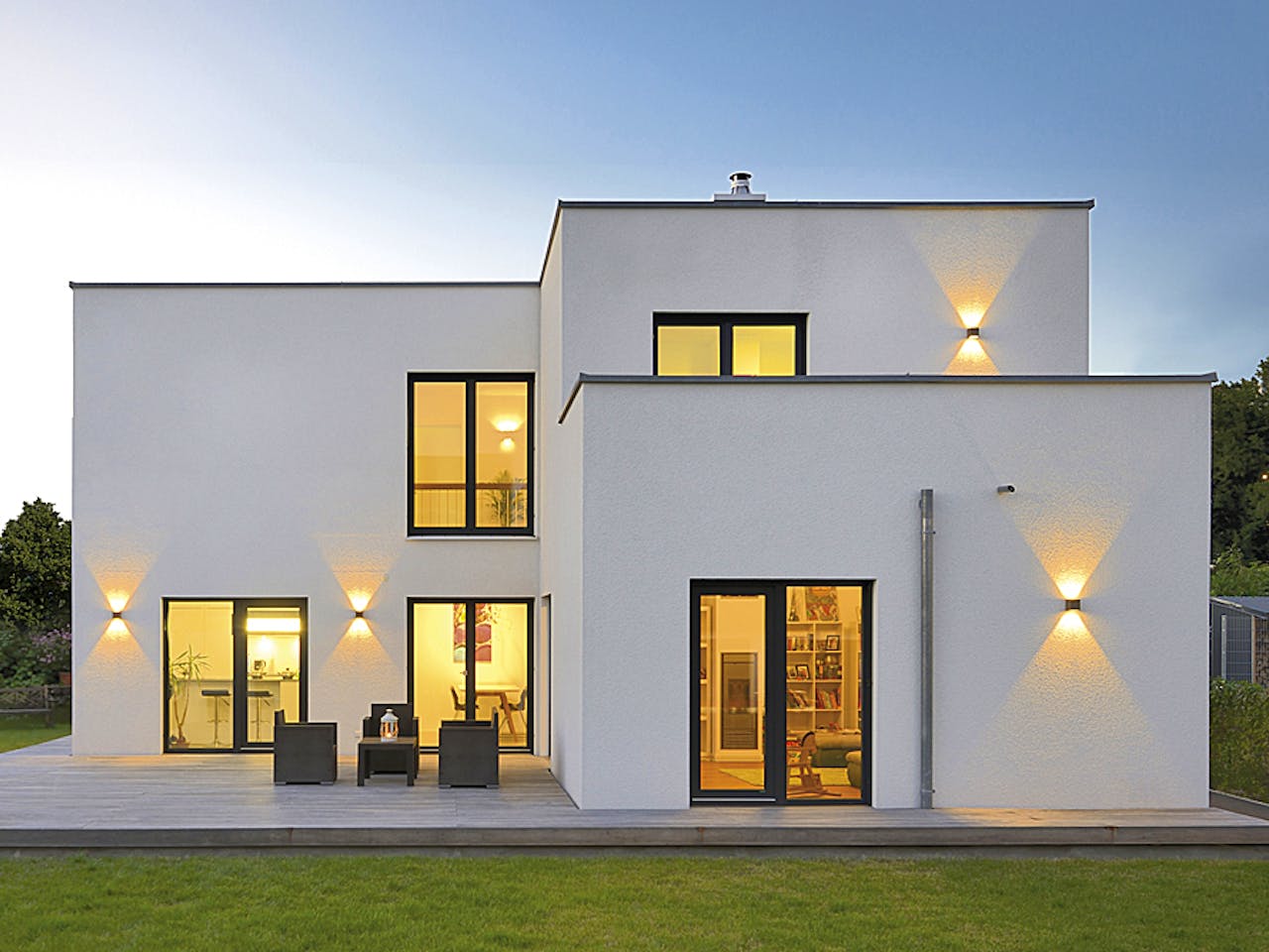 Fertighaus Haus Jacobi von Fertighaus WEISS Schlüsselfertig ab 501934€, Cubushaus Außenansicht 1