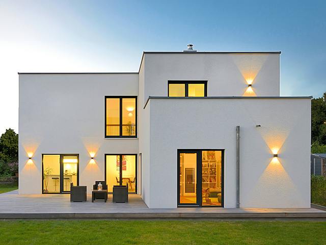 Fertighaus Haus Jacobi von Fertighaus WEISS Schlüsselfertig ab 533495€, Cubushaus Außenansicht 1