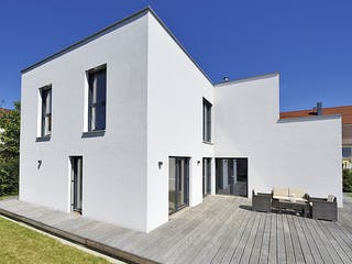 Fertighaus Haus Jacobi von Fertighaus WEISS Schlüsselfertig ab 501934€, Cubushaus Außenansicht 2