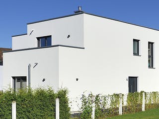 Fertighaus Haus Jacobi von Fertighaus WEISS Schlüsselfertig ab 501934€, Cubushaus Außenansicht 4
