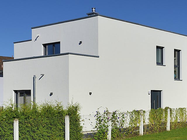 Fertighaus Haus Jacobi von Fertighaus WEISS Schlüsselfertig ab 501934€, Cubushaus Außenansicht 4